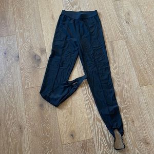 MAJE satin stirrup leggings